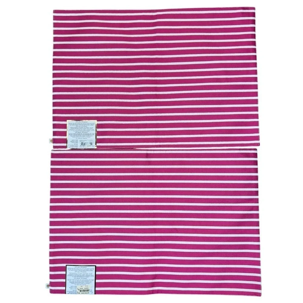 Kate Spade New York Harbour Drive Placements Set of 2 Pink White Stripe Preppy